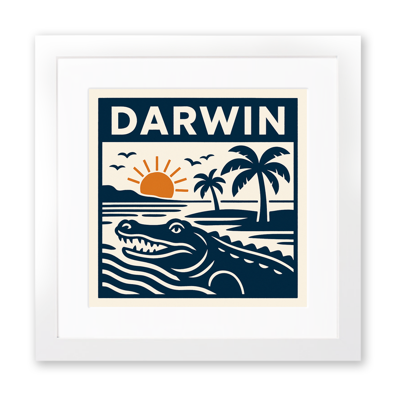 Cities Linoprint-Style Art (c205)