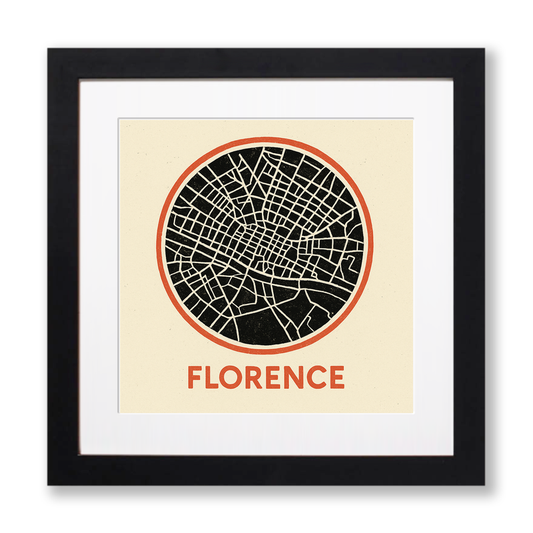 Maps Linoprint-Style Art (c40)