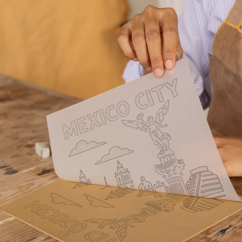 Cities Linoprint-Style Art (c146)