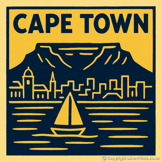Cities Linoprint-Style Art (c219)