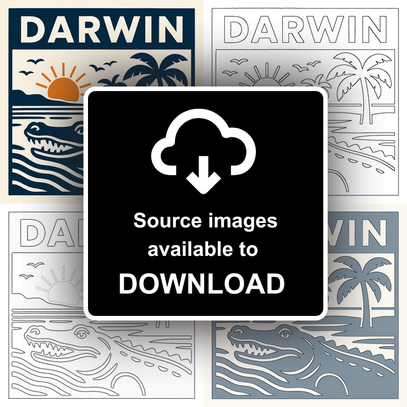 Cities Linoprint-Style Art (c205)