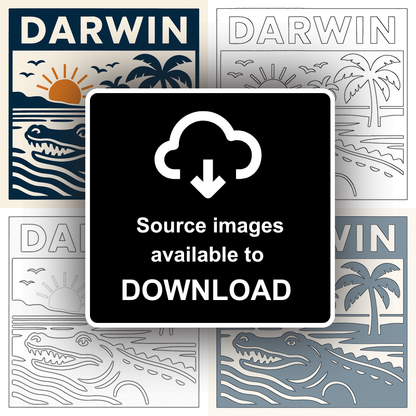 Cities Linoprint-Style Art (c205)