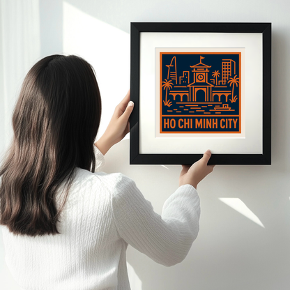 Cities Linoprint-Style Art (c184)