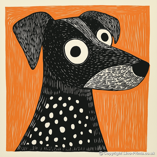 Dalmatian Linoprint-Style Art (1462-1)