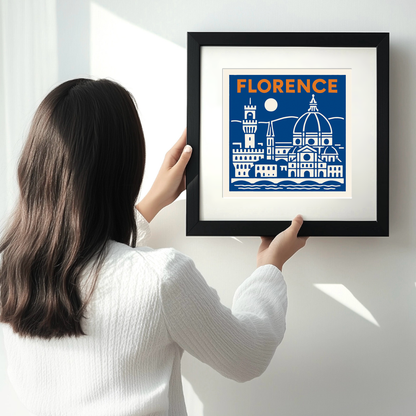 Cities Linoprint-Style Art (c195)
