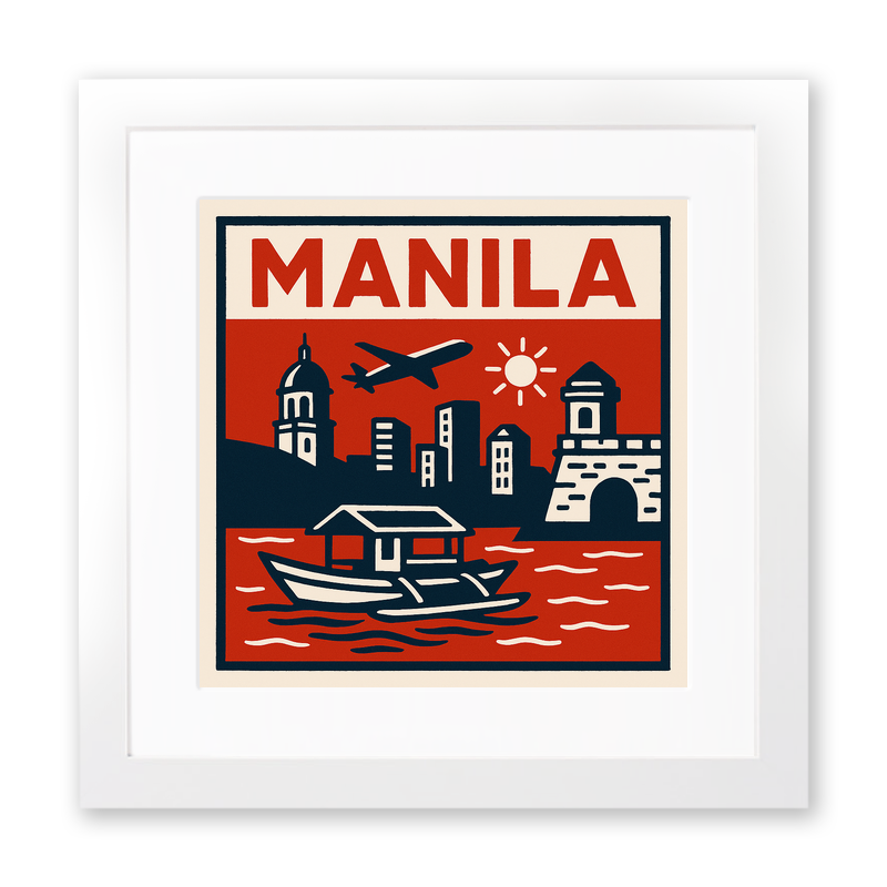 Cities Linoprint-Style Art (c153)