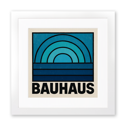 Bauhaus Design Linoprint-Style Art (c466)