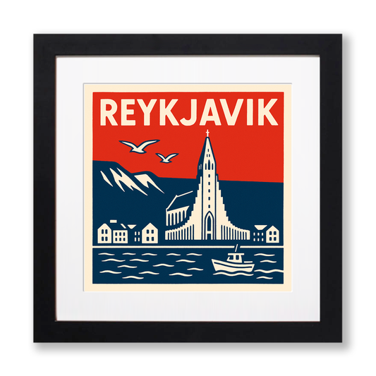 Cities Linoprint-Style Art (c109)