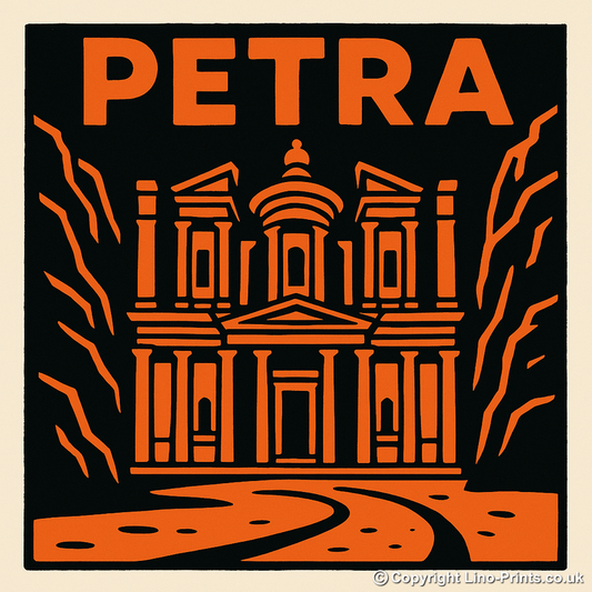 Cities Linoprint-Style Art (c119)