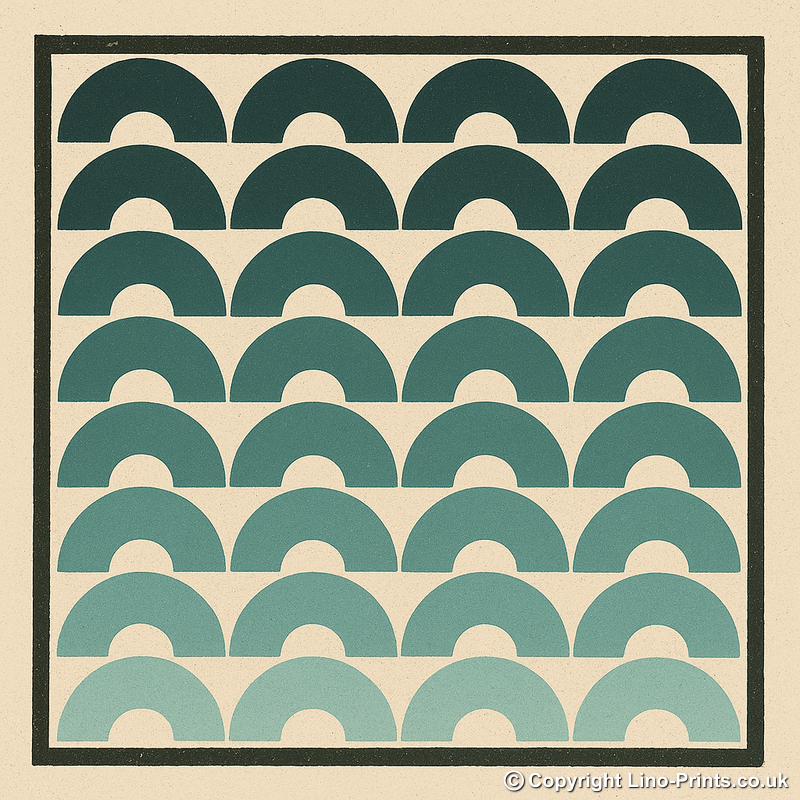 Bauhaus Design Linoprint-Style Art (c412)