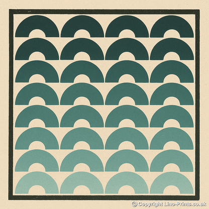 Bauhaus Design Linoprint-Style Art (c412)
