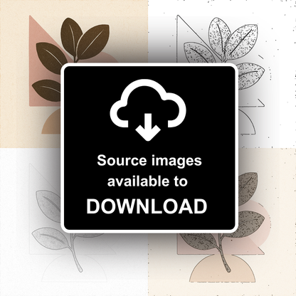 Flowers and Plants Linoprint-Style Art (c495)