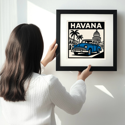 Cities Linoprint-Style Art (c186)