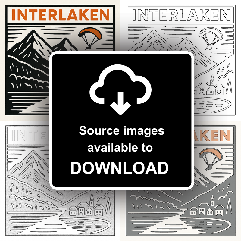 Cities Linoprint-Style Art (c178)