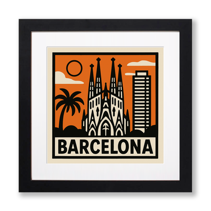 Cities Linoprint-Style Art (c238)