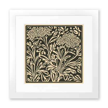 Yarrow Linoprint-Style Art (1753-1)