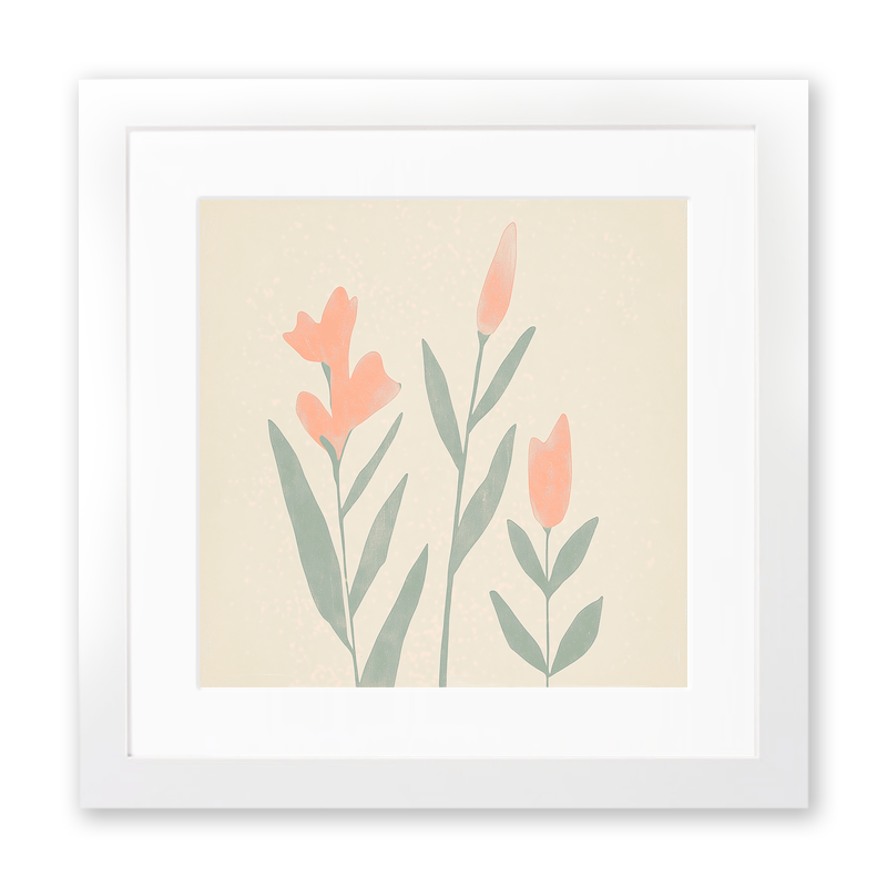 Gladiolus Linoprint-Style Art (1522-1)