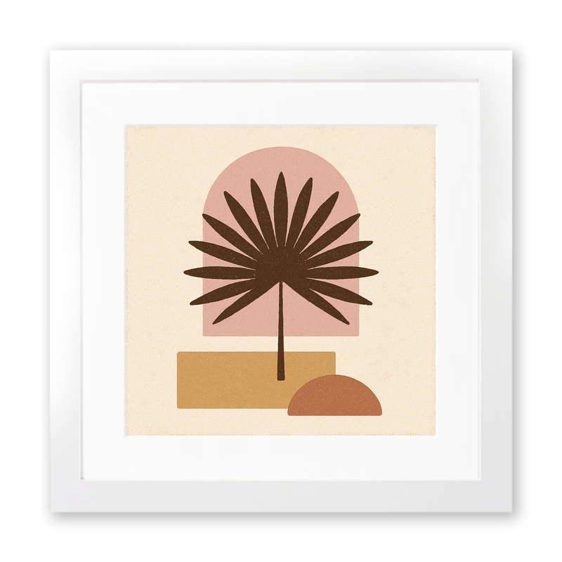 Flowers and Plants Linoprint-Style Art (c492)