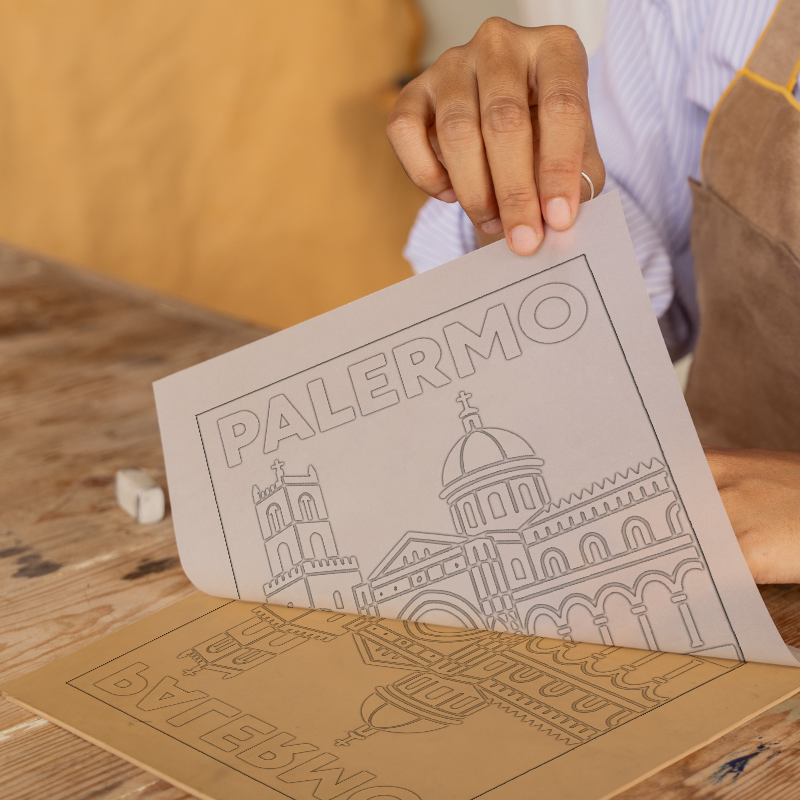 Cities Linoprint-Style Art (c125)
