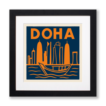 Cities Linoprint-Style Art (c204)