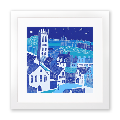 Lincoln Cathedral Linoprint-Style Art (856-1)