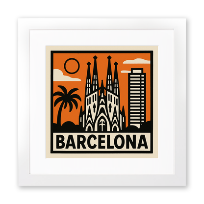 Cities Linoprint-Style Art (c238)