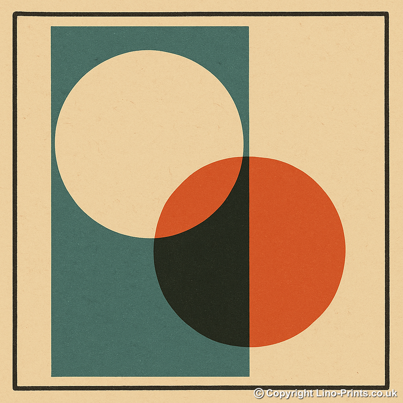 Bauhaus Design Linoprint-Style Art (c439)
