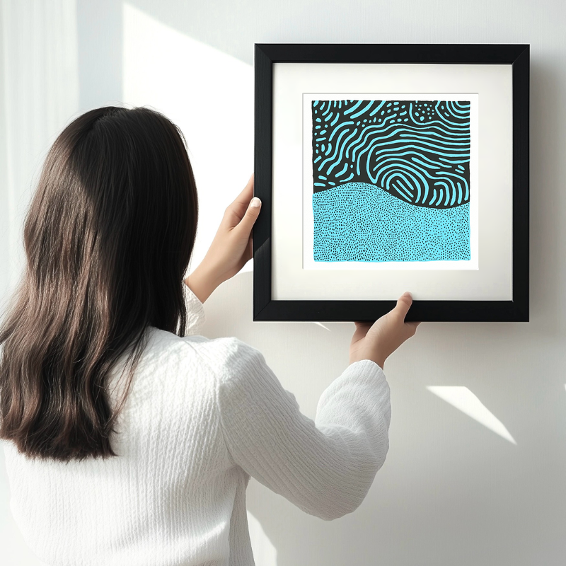 Organic patterns Linoprint-Style Art (542-2)
