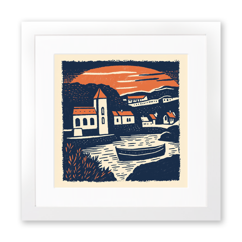 Durham Cathedral Linoprint-Style Art (11-1)