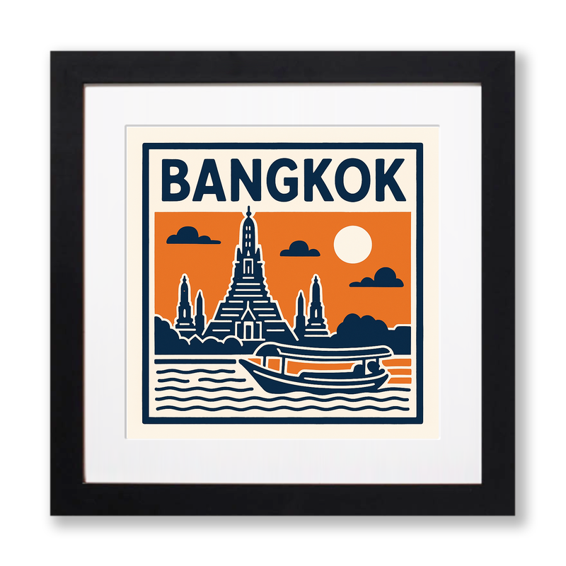 Cities Linoprint-Style Art (c239)