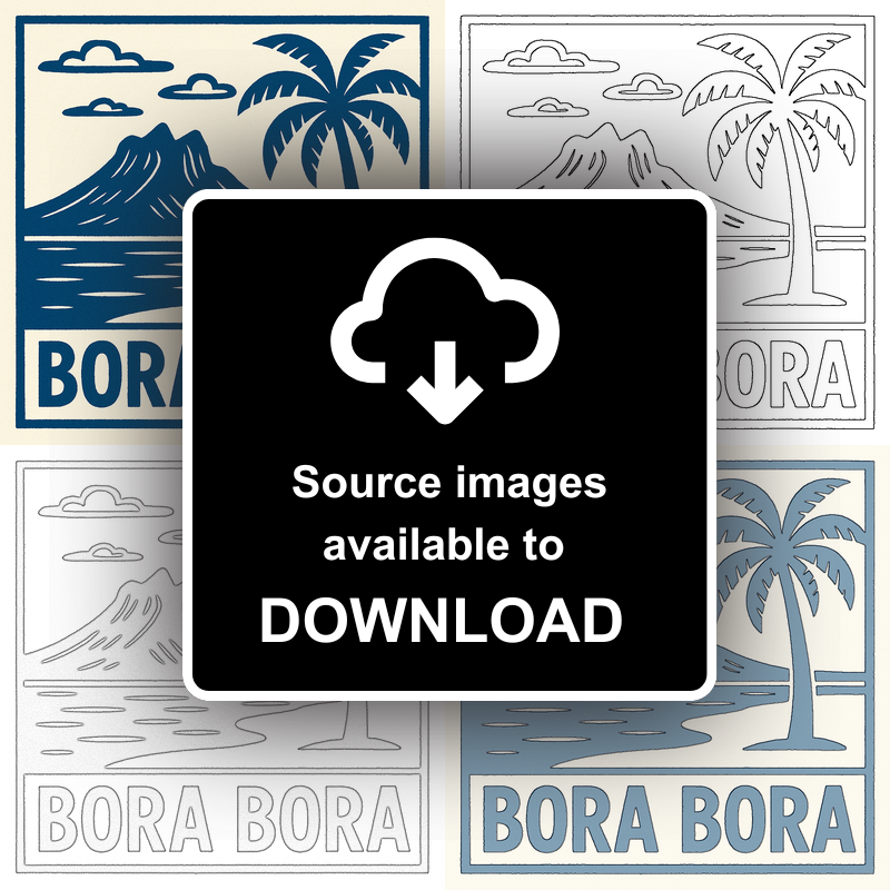 Cities Linoprint-Style Art (c231)