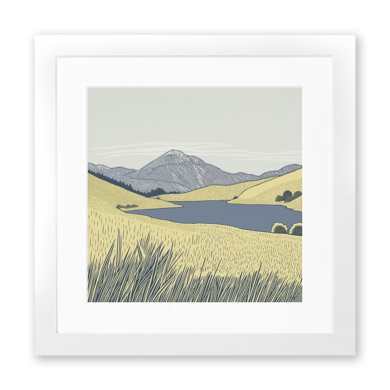Pike of Blisco in the Lake District Linoprint-Style Art (2501-3)