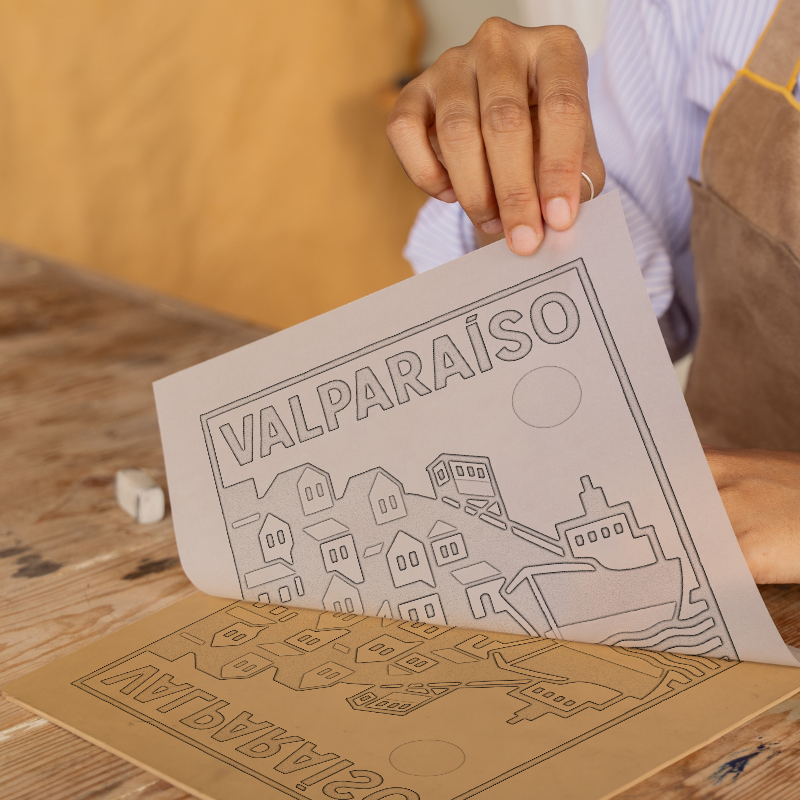 Cities Linoprint-Style Art (c64)