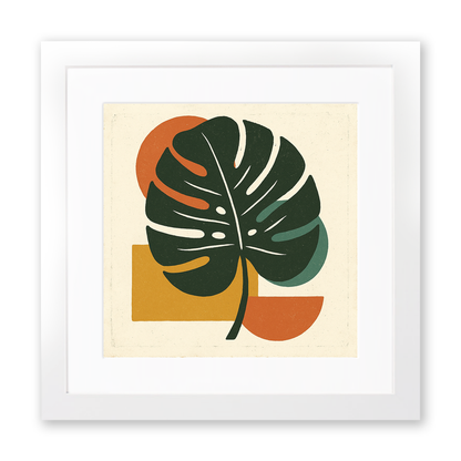 Flowers and Plants Linoprint-Style Art (c518)