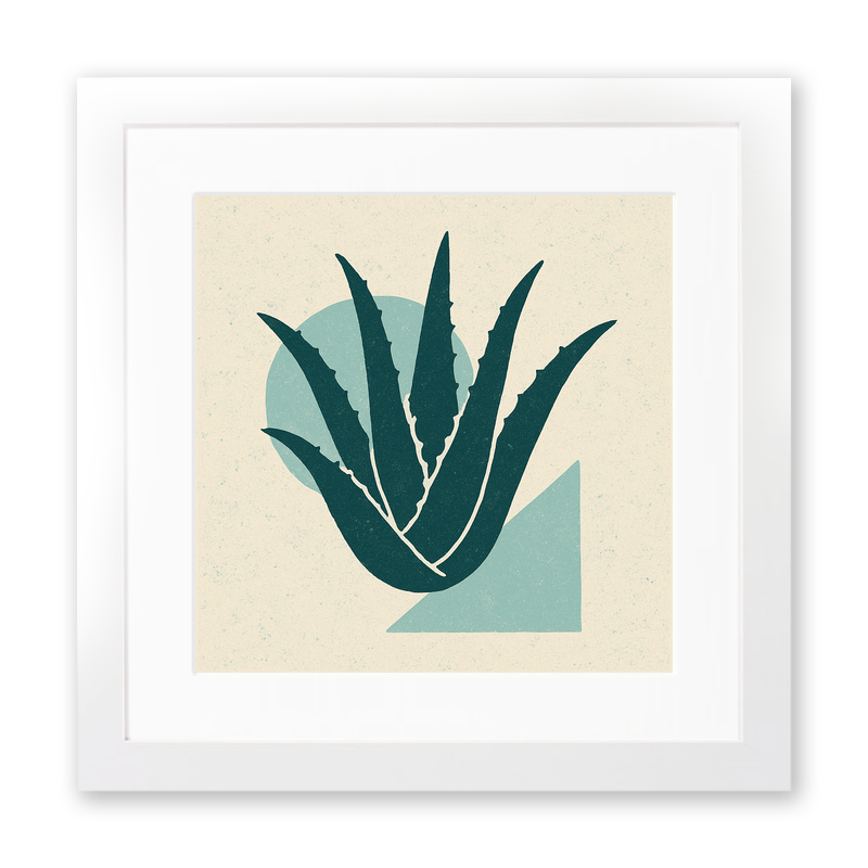 Flowers and Plants Linoprint-Style Art (c533)
