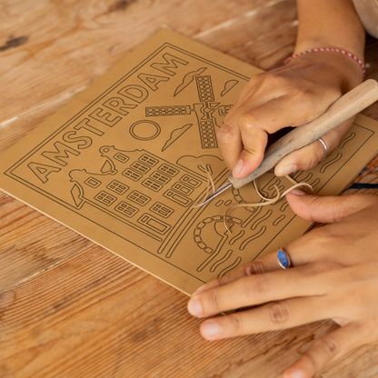 Cities Linoprint-Style Art (c246)