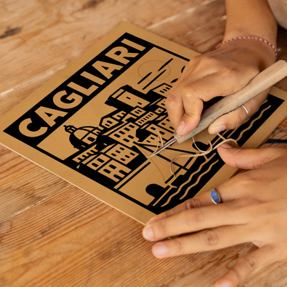 Cities Linoprint-Style Art (c222)