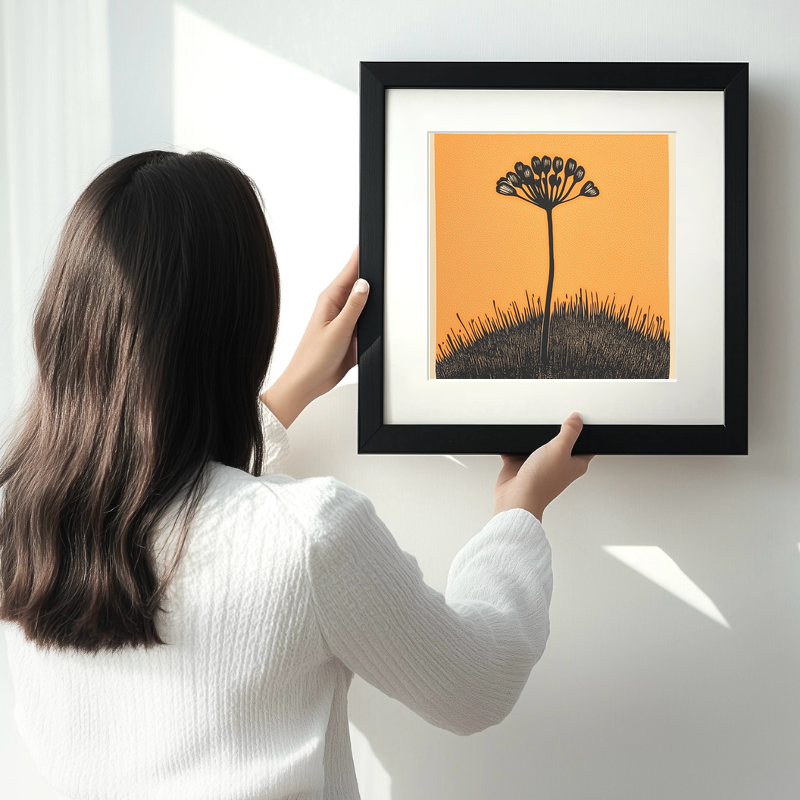 Agapanthus Linoprint-Style Art (1560-1)