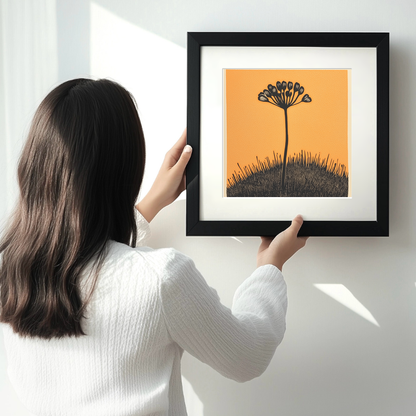 Agapanthus Linoprint-Style Art (1560-1)