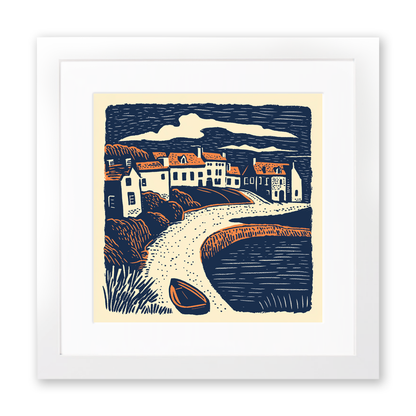 Alnwick Castle, Northumberland Linoprint-Style Art (1-1)