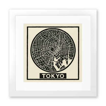 Maps Linoprint-Style Art (c29)