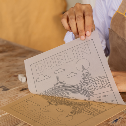 Cities Linoprint-Style Art (c202)