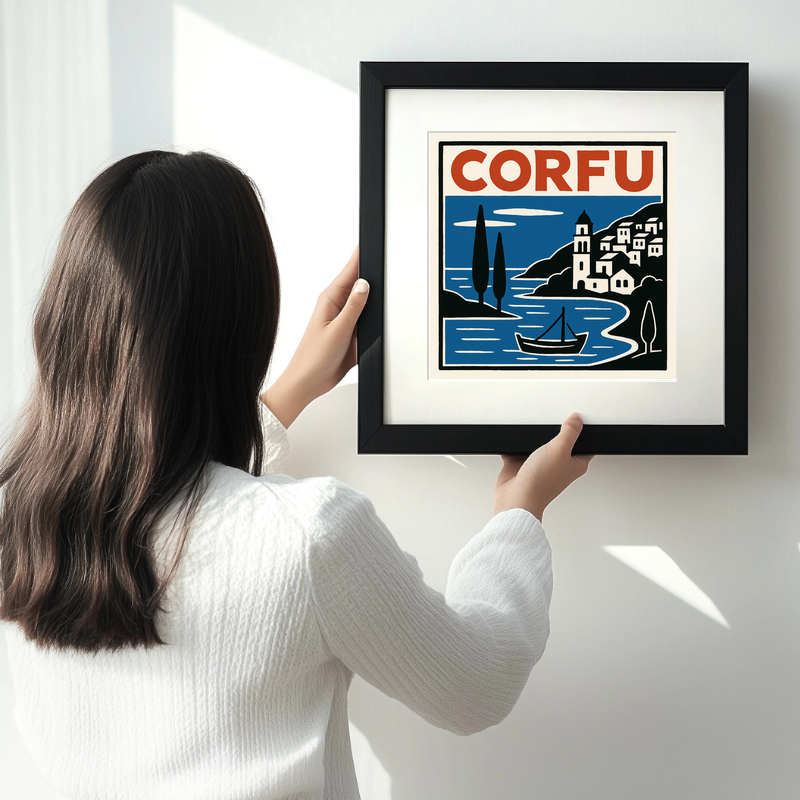 Cities Linoprint-Style Art (c208)