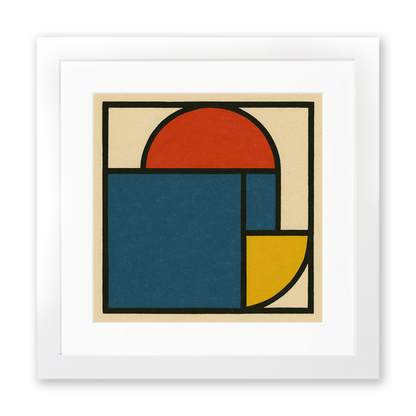 Bauhaus Design Linoprint-Style Art (c428)