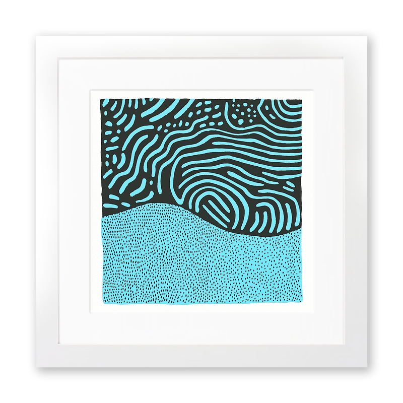 Organic patterns Linoprint-Style Art (542-2)