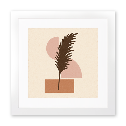 Flowers and Plants Linoprint-Style Art (c532)