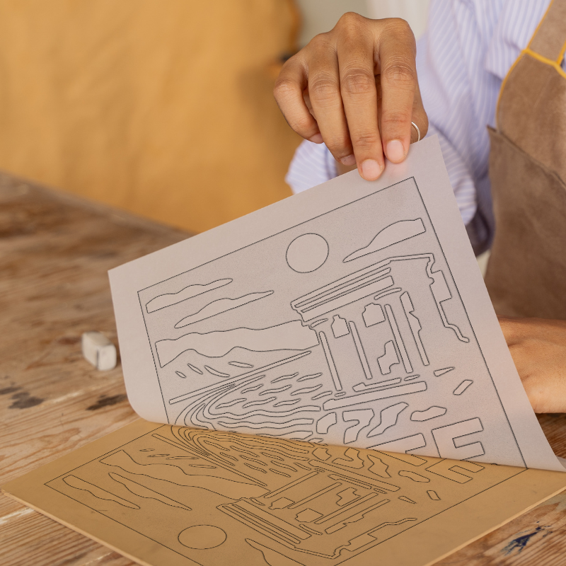 Cities Linoprint-Style Art (c207)