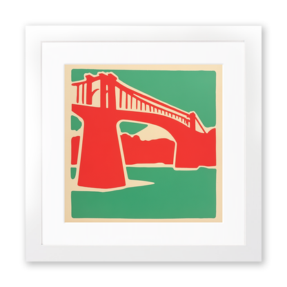 Clifton Suspension Bridge, Bristol Linoprint-Style Art (332-1)