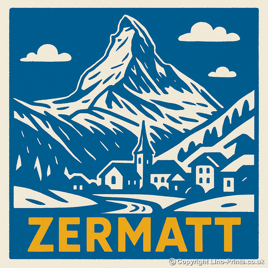 Cities Linoprint-Style Art (c47)