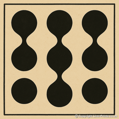 Bauhaus Design Linoprint-Style Art (c402)